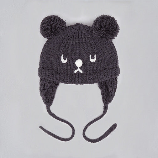 Pow Charcoal Pom-Pom Hat