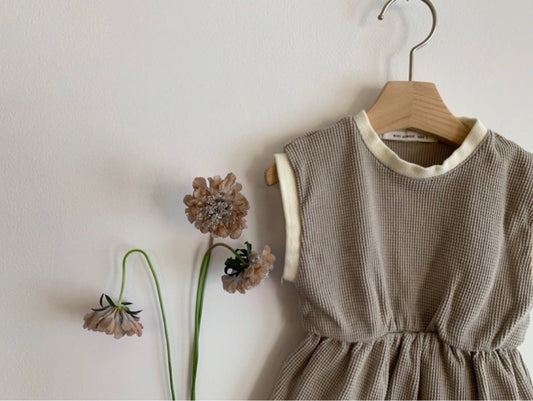 Waffle Romper (Mocha)