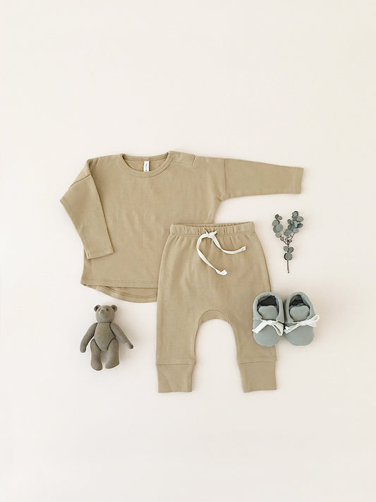 Quincy Mae - Longsleeve Baby Tee (Honey) - Last 0/3