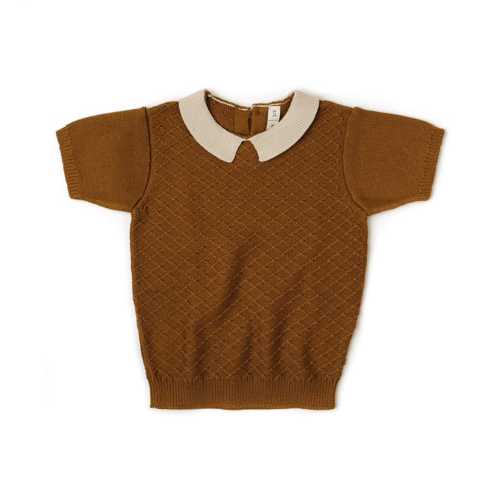 Fin and Vince - Knit Collar Top (Honeycomb)
