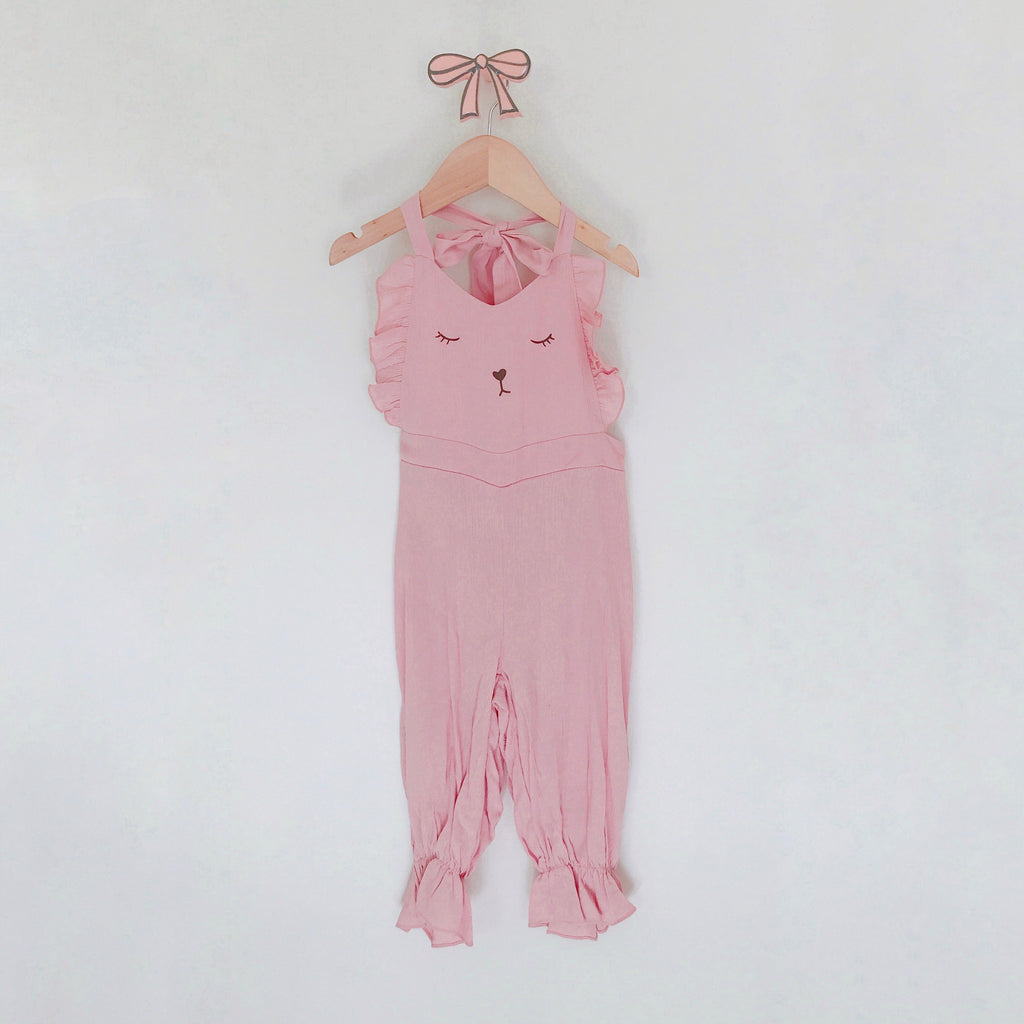 Coco Ribbon Jumpsuit - Pink