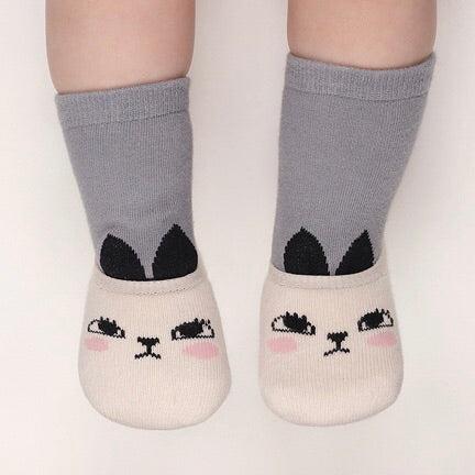 Double Bunny Socks - Monochrome