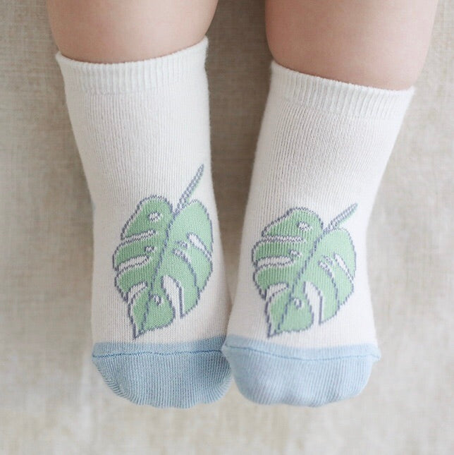 Plant Leaf Socks - Blue