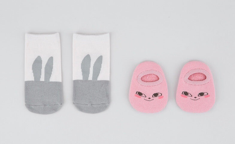 Double Bunny Socks - Pink