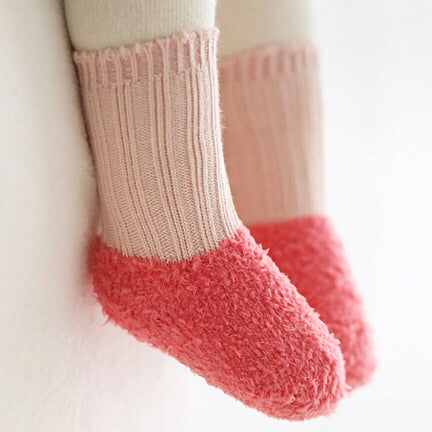 Colorblock Pink Socks