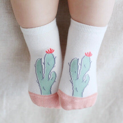 Plant Cactus Socks - Pink