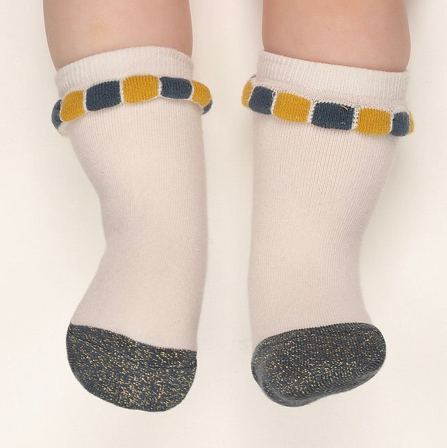 Dotty Deco Socks - Gold/Sea