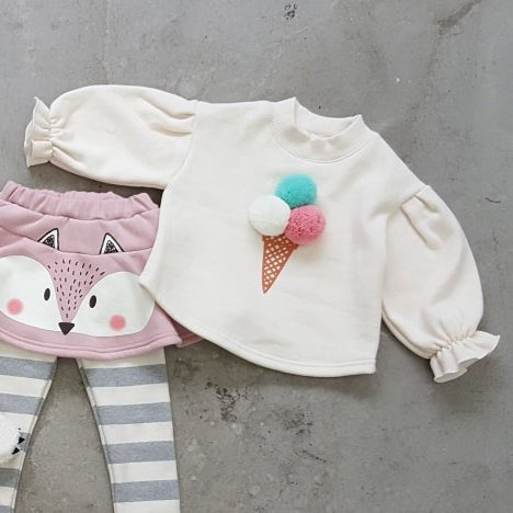 Ice-Cream Fuzzy Pullover