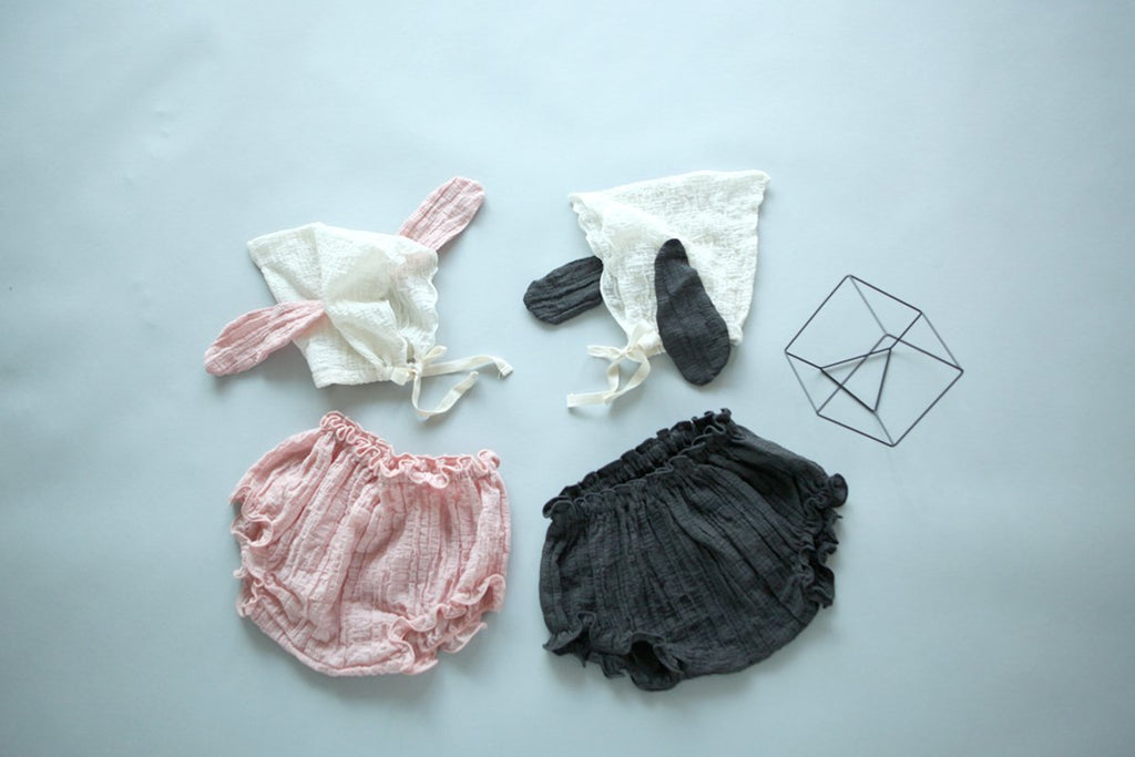 Puppy Bonnet + Bloomers - Pinky