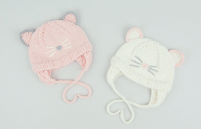 Kitty Pink Knit Hat