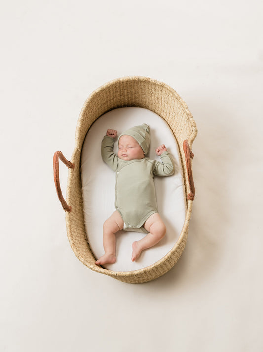 Quincy Mae - Kimono Onesie (Sage) - Last 6/12