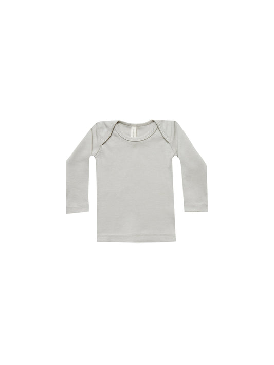 Quincy Mae - Ribbed Longsleeve Lap Tee (Ash) - Last 3/6 & 12/18
