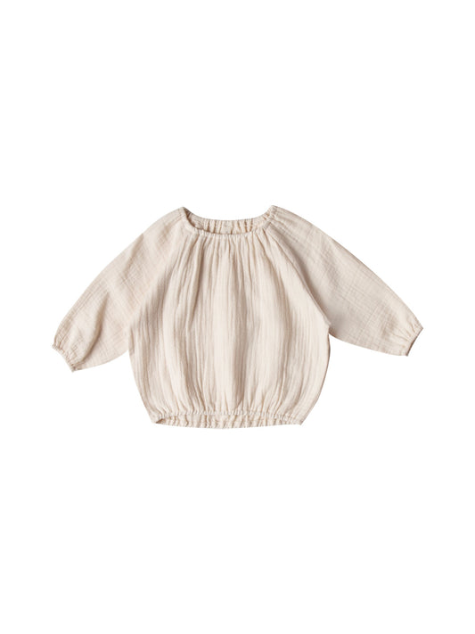 Quincy Mae - Cinch Longsleeve Tee (Pebble) - Last 0/3