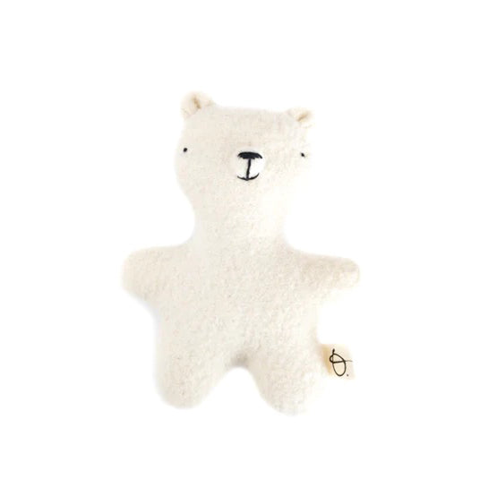 Ouistitine - Wool Teddy Bear (Blanc)