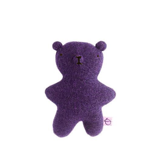 Ouistitine - Wool Teddy Bear (Prune)