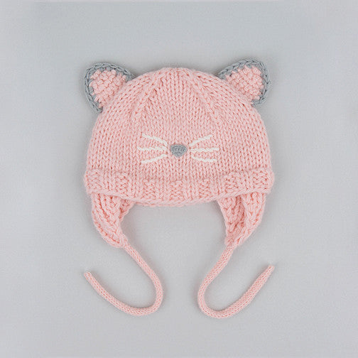 Kitty Pink Knit Hat
