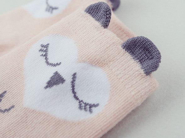 Sketch Pink Owl Socks