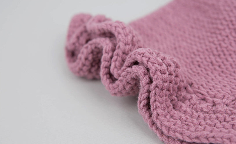 Florie Raspberry Knit Bonnet
