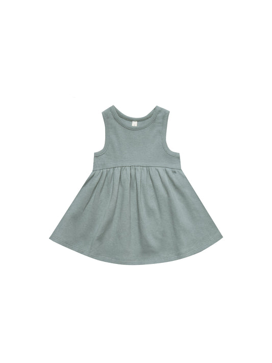 Quincy Mae - Ribbed Tank Dress (Sea)