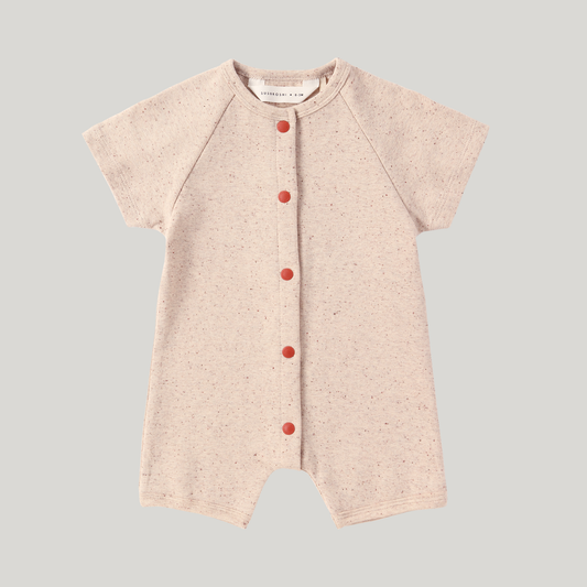 Susukoshi - Organic Snap Romper (Beige Speckled) - Only 0/3m & 3Y