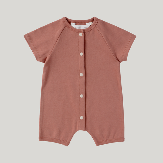 Susukoshi - Organic Snap Romper (Terracotta)