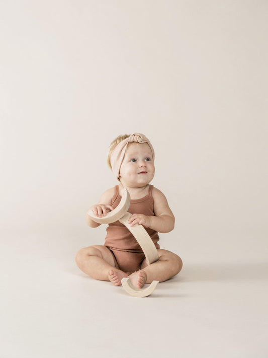 Quincy Mae - Ribbed Turban (Rose)